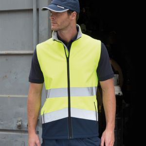 Result - Safe-Guard - Hi-Vis Printable Safety Soft Shell Gillet - RS451