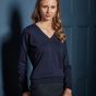 Premier - Ladies Knitted Cotton Acrylic V Neck Sweater - PR696