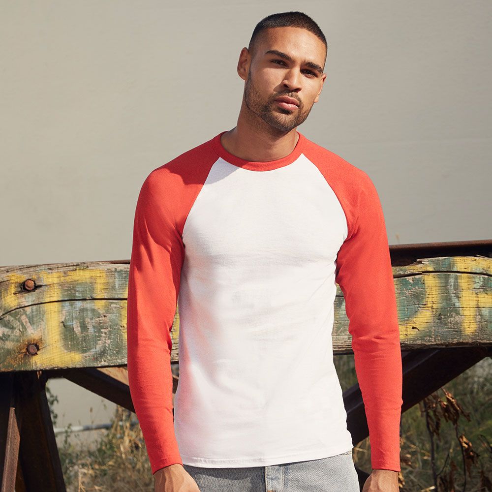 Fruit of the Loom - Long Sleeve Baseball T-Shirt - F61-028-0