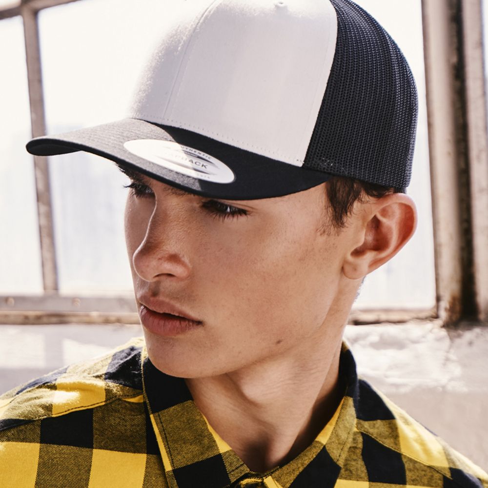 Flexfit by Yupoong - Retro Coloured Front Trucker Cap- F6606CF