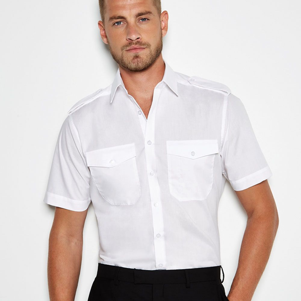 Kustom Kit - Mens Pilot Shirt Short Sleeve - KK133