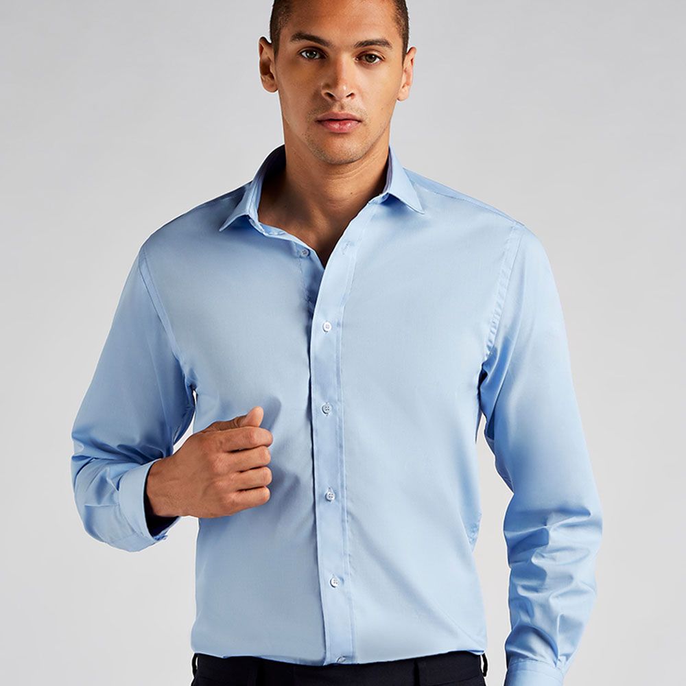 Kustom Kit - Long Sleeve Tailored Fit Business Shirt - KK131