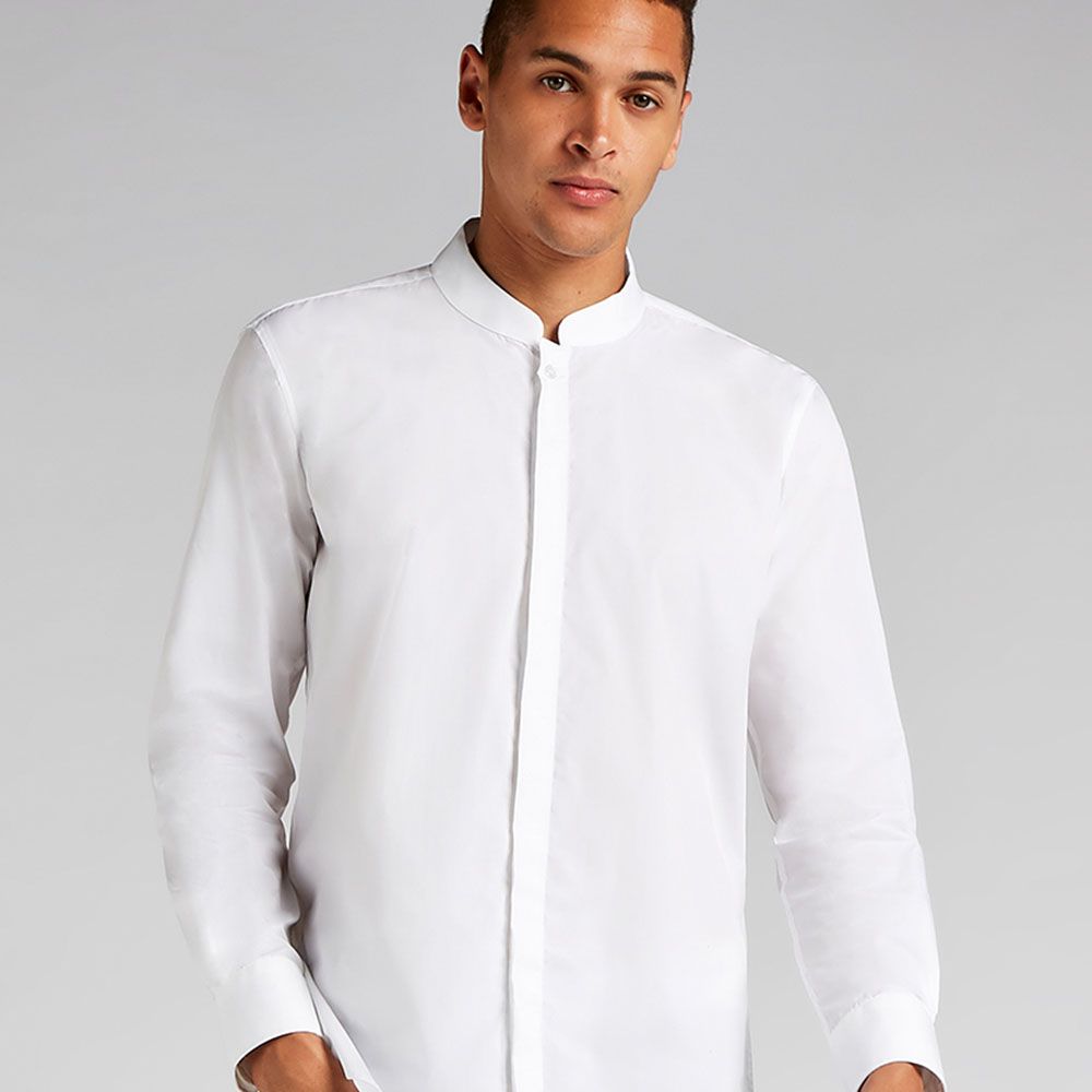 Kustom Kit - Long Sleeve Mandarin Collar Shirt - KK161