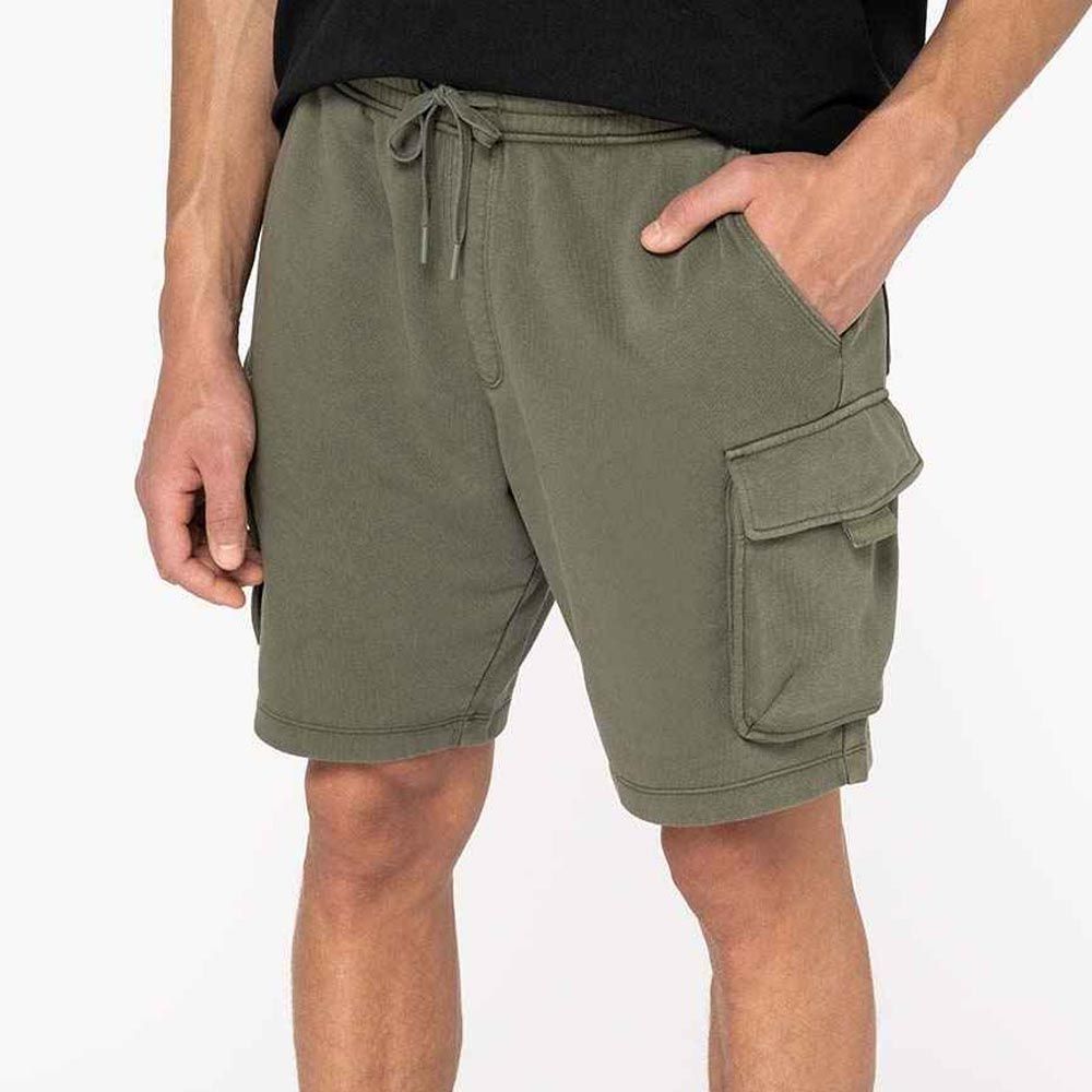 Native Spirit  French Terry Washed Effect Cargo Shorts NS717