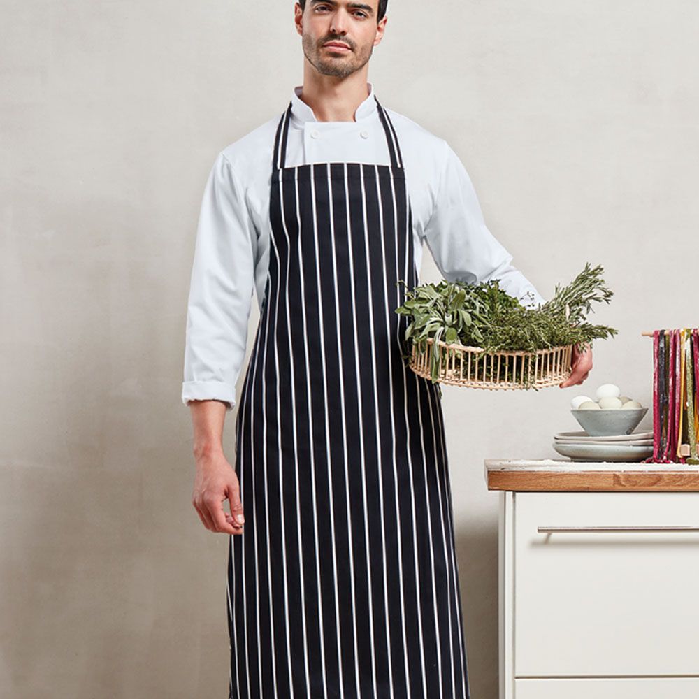 Premier - Classic Stripe Bib Apron - PR110