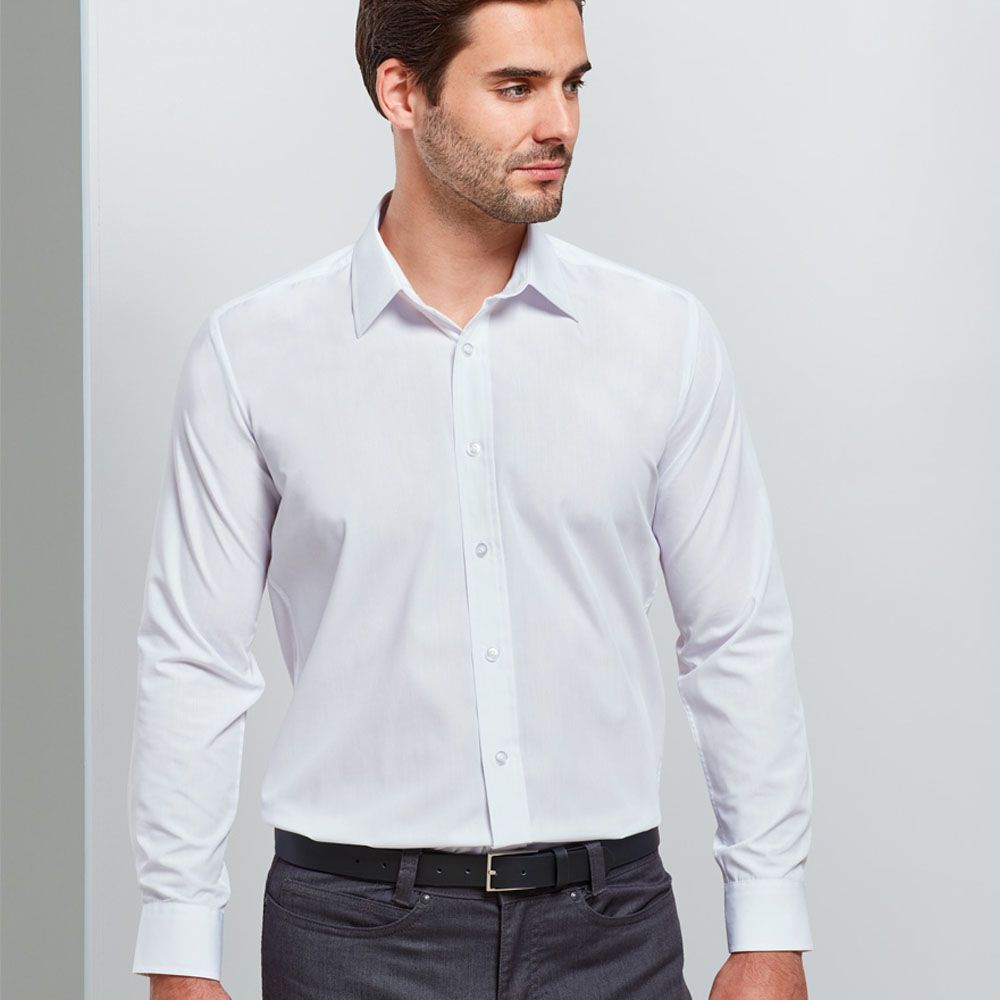 Premier - Long Sleeve Fitted Poplin Shirt - PR204
