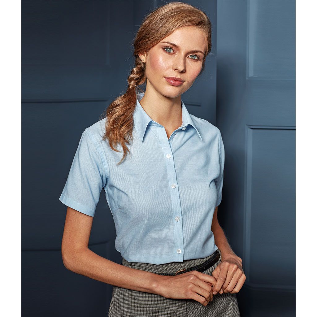 Premier - Ladies Signature Short Sleeve Oxford Shirt - PR336