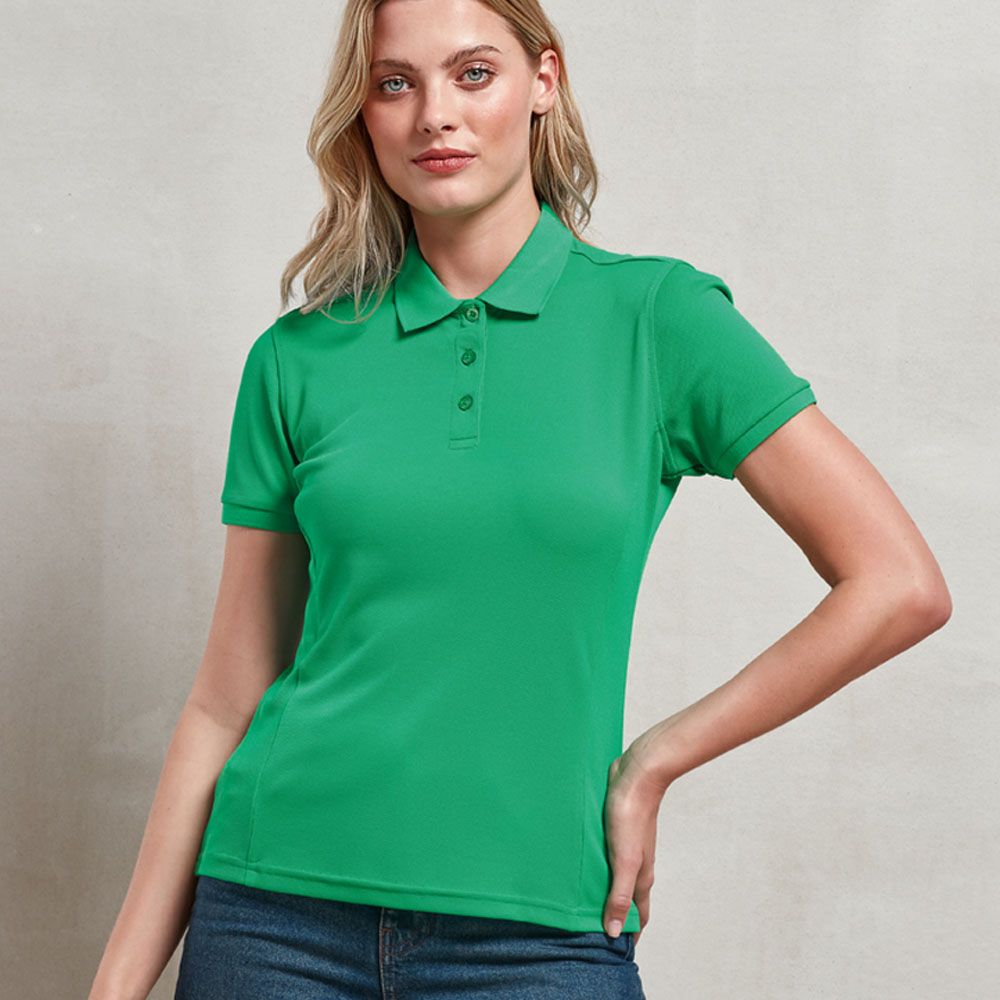 Premier - Ladies Coolchecker Plus Pique Polo Shirt - PR632