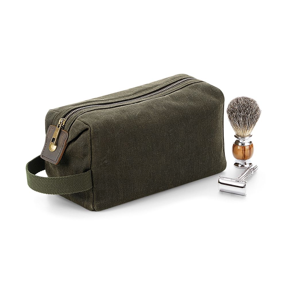 Quadra - Heritage Waxed Canvas Wash Bag - QD651